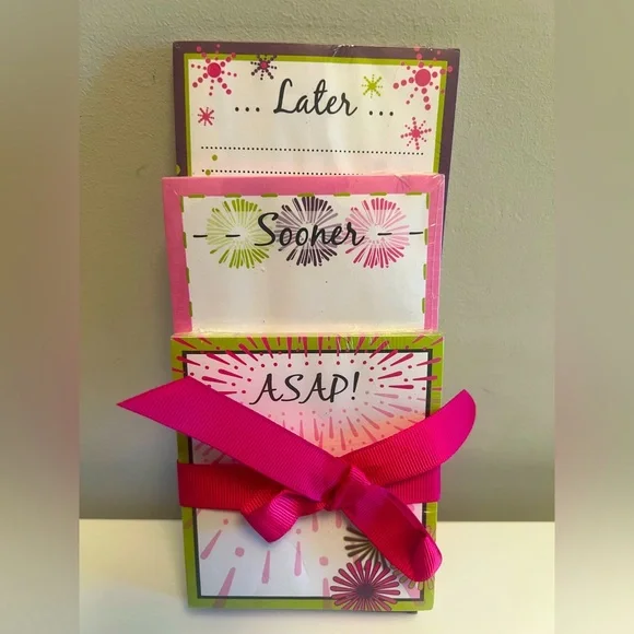Vibrant Notepad Set with Pink Ribbon - Picture 1 of 2